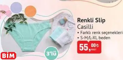 CASİLLİ  RENKLİ SLİP KÜLOT